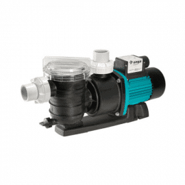 Reliable Pool Pumps in Perth: a pool pump with a transparent housing and inlet and outlet for installation and maintenance.