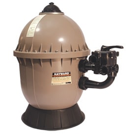 This dome-shaped unit is a quality pool filter in Perth with a valve assembly on top.