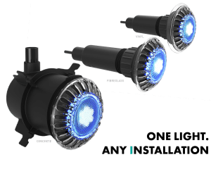 The ATOM Series supplied by South Side Pools is the latest in mini-style LED pool light.