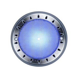 A circular LED floor or wall pool light, ideal for Perth weather.